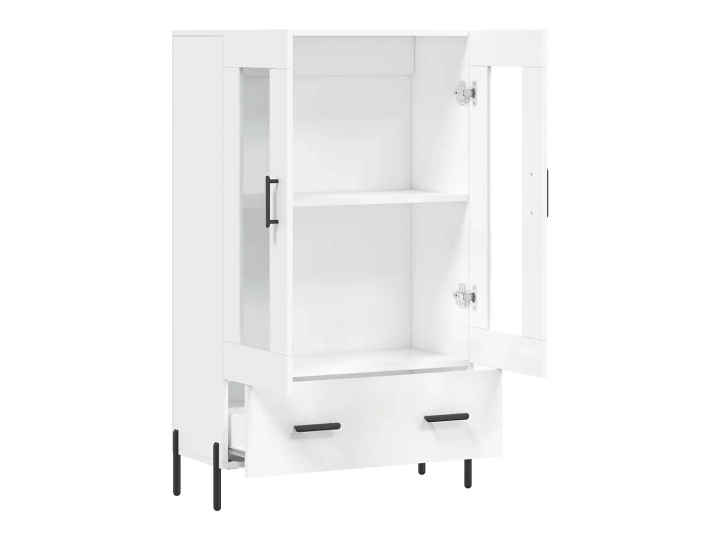 Aparador alto blanco 69,5x31x115 cm madera contrachapada