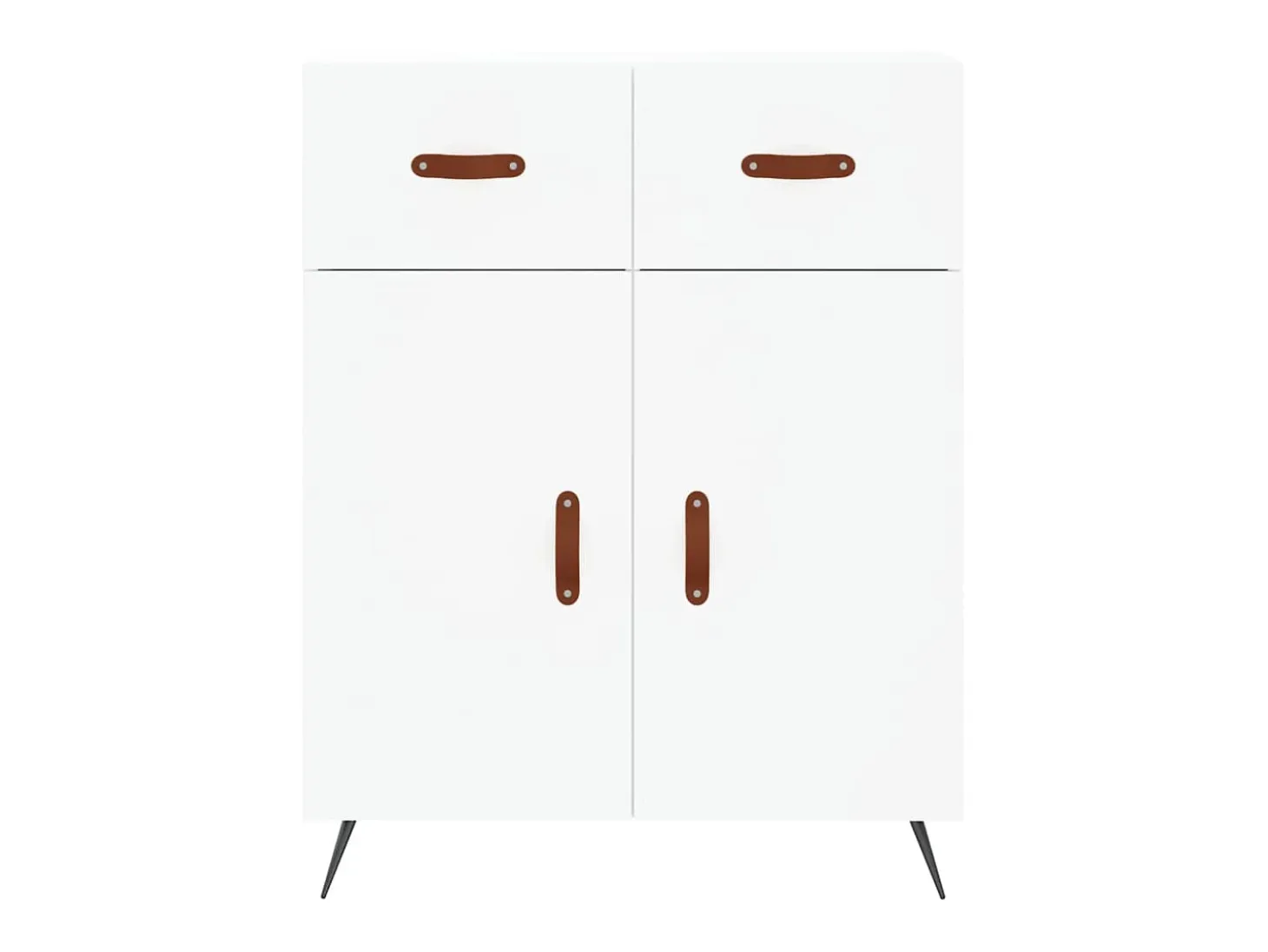 Aparador alto blanco 69,5x34x180 cm Madera contrachapada