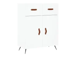 Aparador alto blanco 69,5x34x180 cm Madera contrachapada