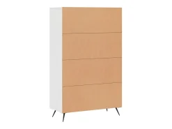 Aparador alto blanco 69,5x31x115 cm madera contrachapada