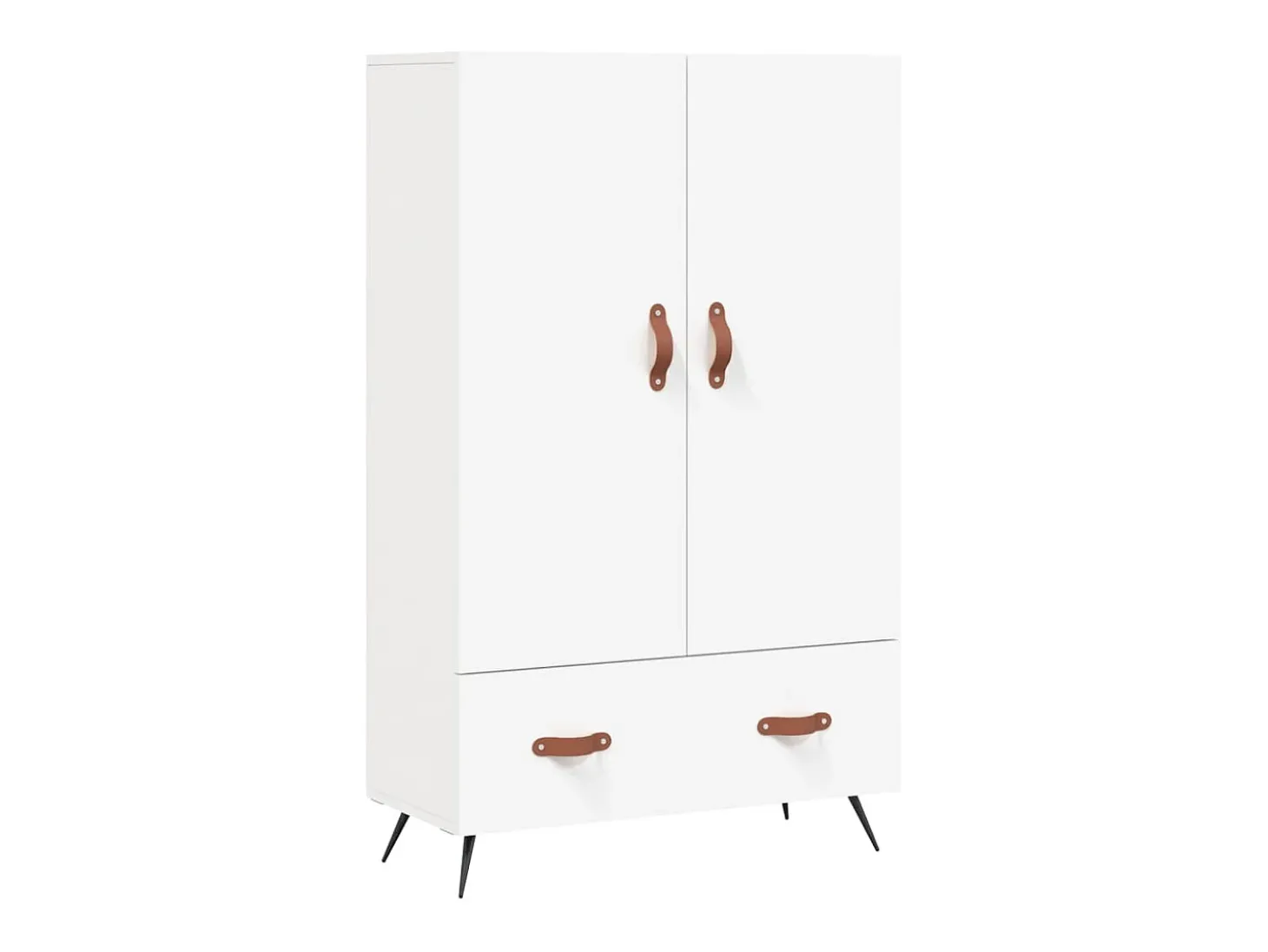 Aparador alto blanco 69,5x31x115 cm madera contrachapada