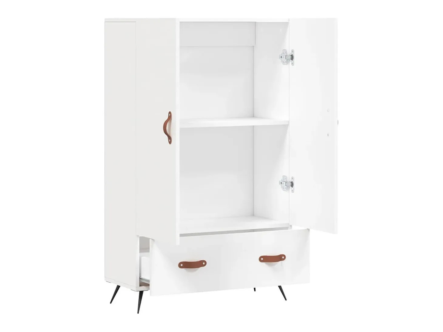 Aparador alto blanco 69,5x31x115 cm madera contrachapada