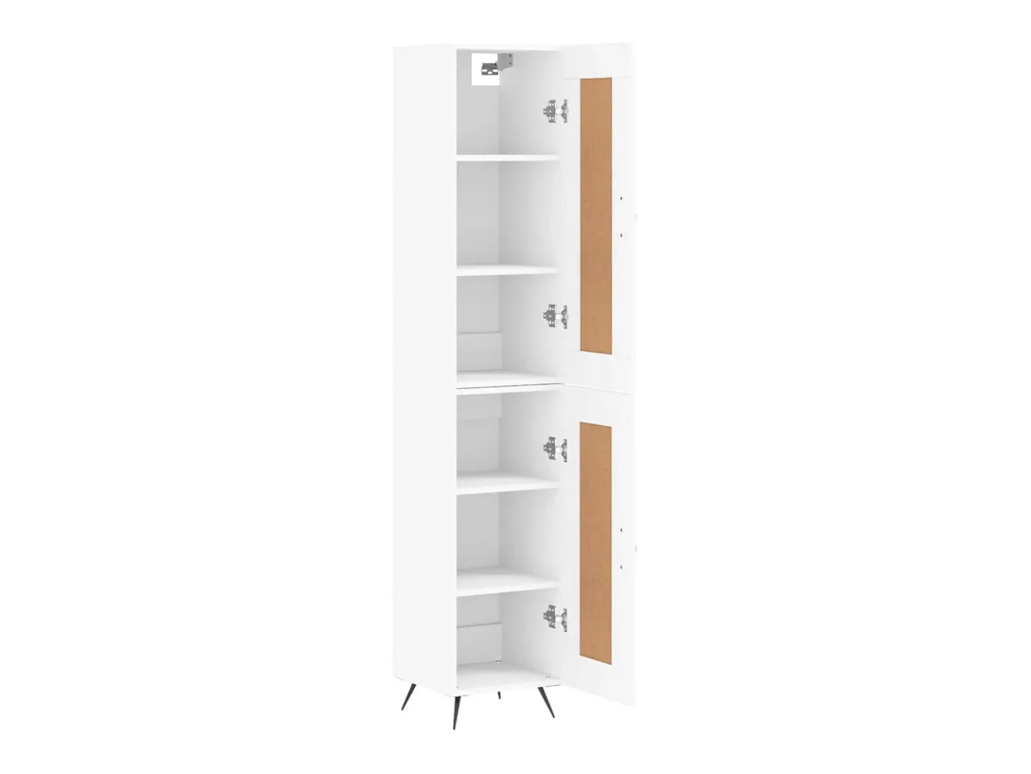 Aparador alto blanco 34,5x34x180 cm Madera contrachapada