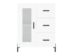 Aparador alto blanco 69,5x34x180 cm Madera contrachapada