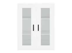 Aparador alto blanco 69,5x34x180 cm Madera contrachapada