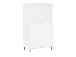 Aparador alto blanco 60x36x110 cm Madera contrachapada