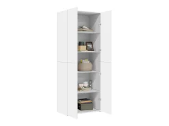 Aparador alto blanco 70x42,5x185 cm madera contrachapada