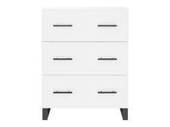 Aparador alto blanco 69,5x34x180 cm Madera contrachapada
