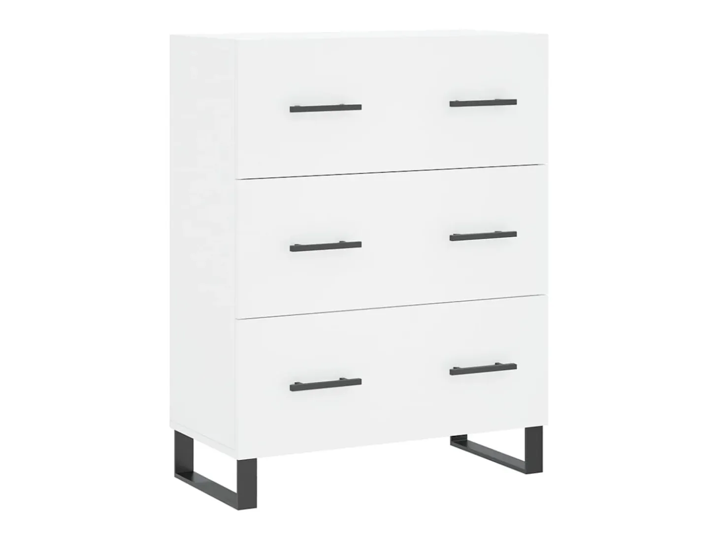 Aparador alto blanco 69,5x34x180 cm Madera contrachapada