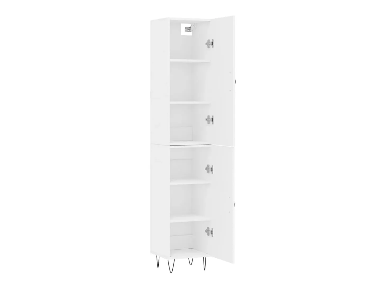 Aparador alto blanco 34,5x34x180 cm Madera contrachapada