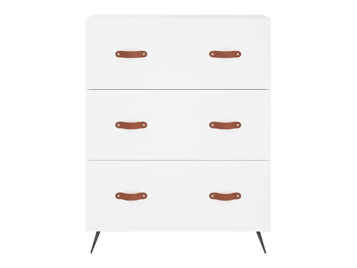 Aparador alto blanco 69,5x34x180 cm Madera contrachapada