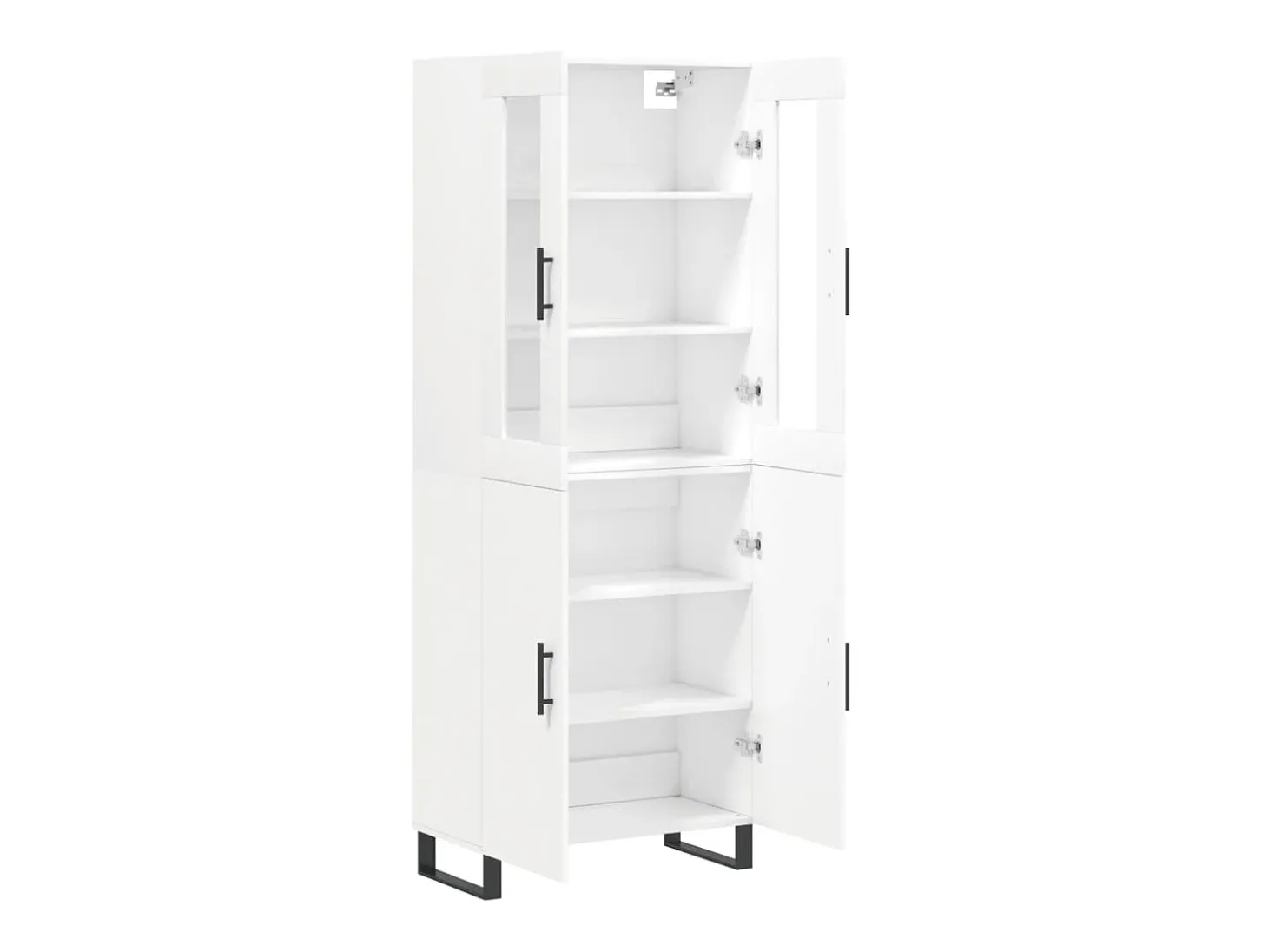 Aparador alto blanco 69,5x34x180 cm Madera contrachapada