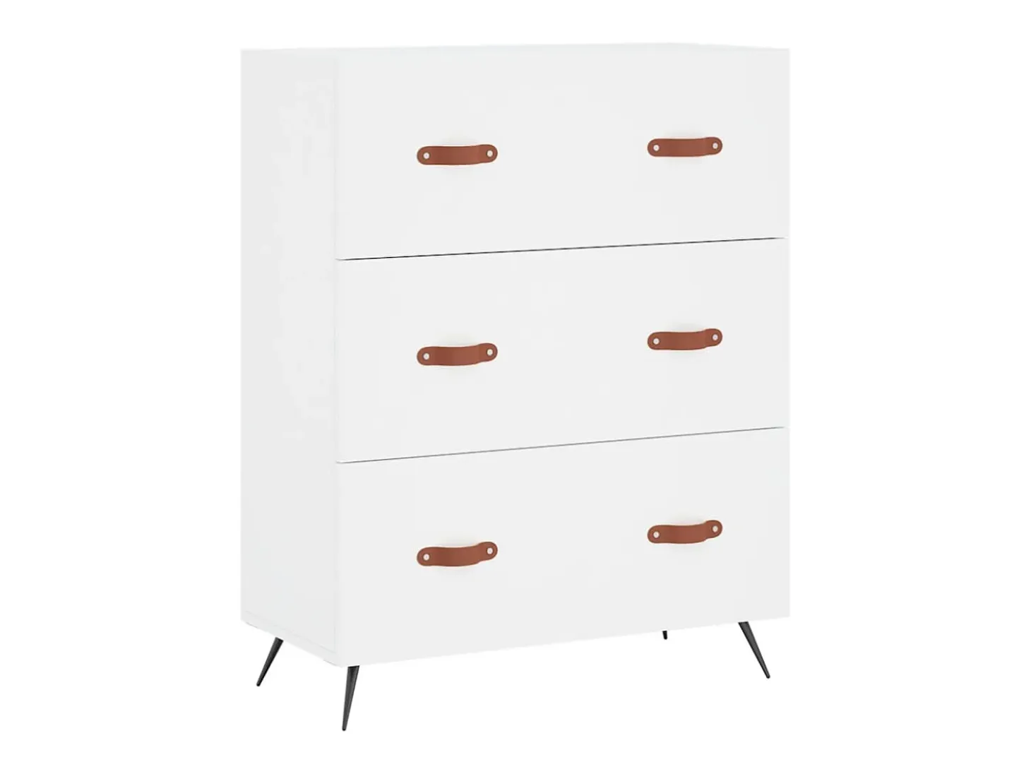Aparador alto blanco 69,5x34x180 cm Madera contrachapada