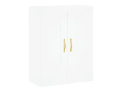Aparador alto blanco 69,5x34x180 cm Madera contrachapada