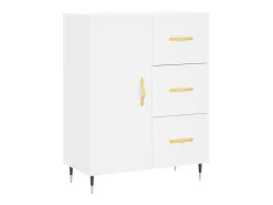 Aparador alto blanco 69,5x34x180 cm Madera contrachapada