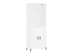 Aparador alto blanco 69,5x34x180 cm Madera contrachapada