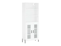 Aparador alto blanco 69,5x34x180 cm Madera contrachapada