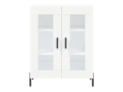 Aparador alto blanco 69,5x34x180 cm Madera contrachapada