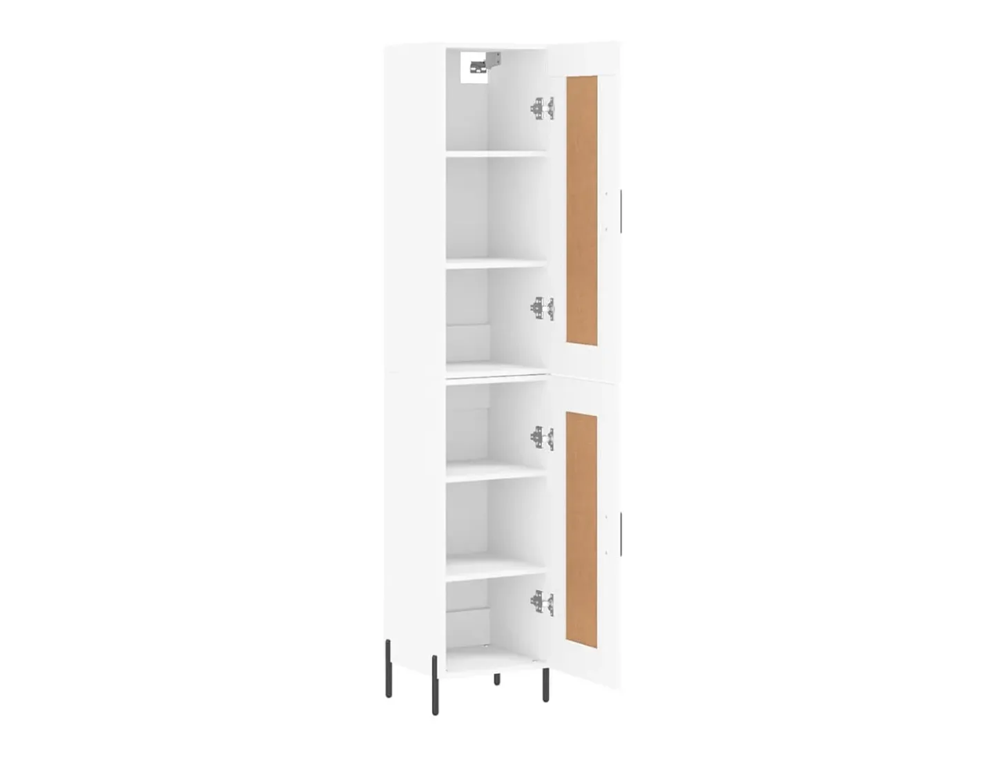 Aparador alto blanco 34,5x34x180 cm Madera contrachapada