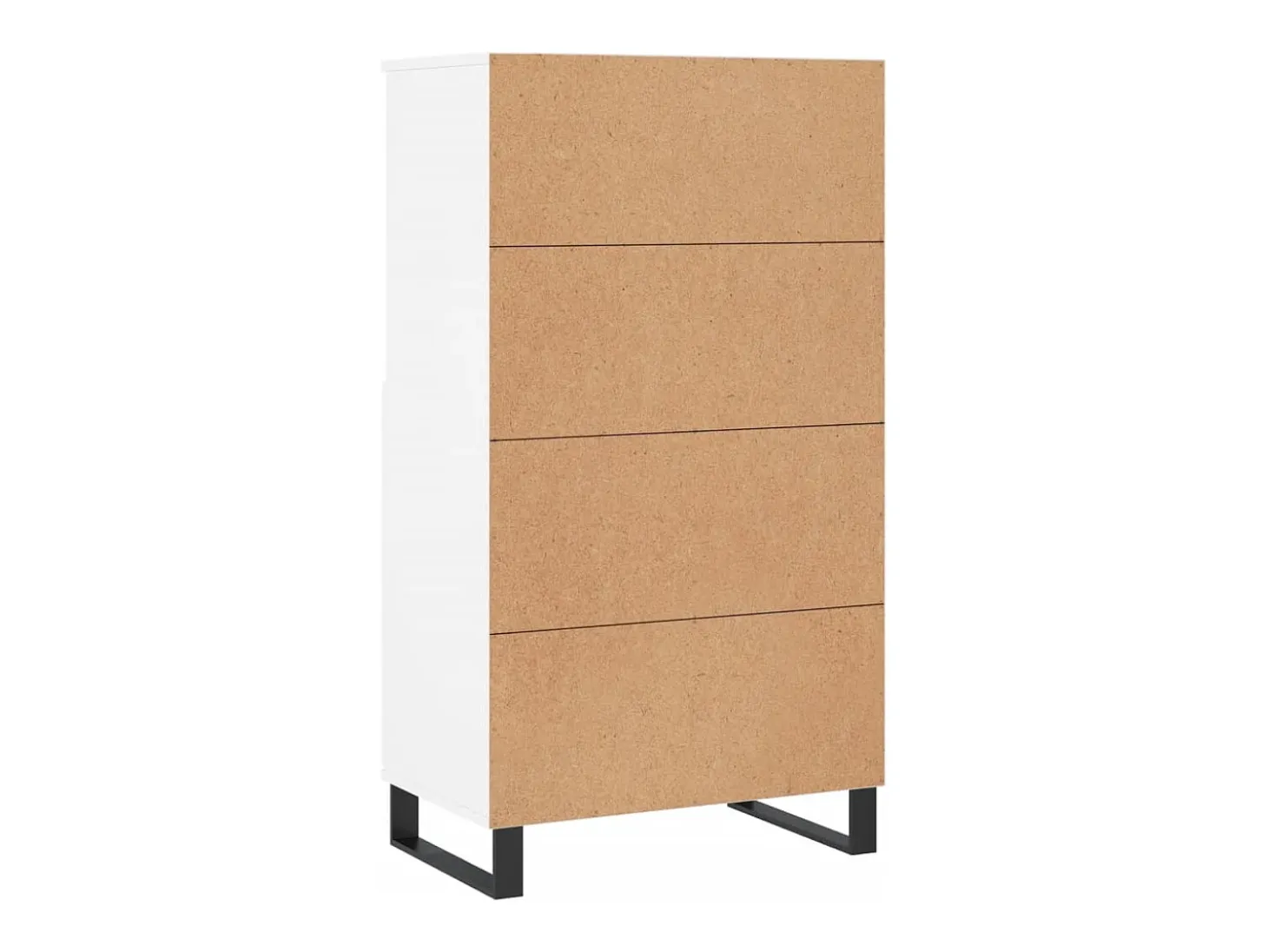 Aparador alto blanco 60x36x110 cm Madera contrachapada