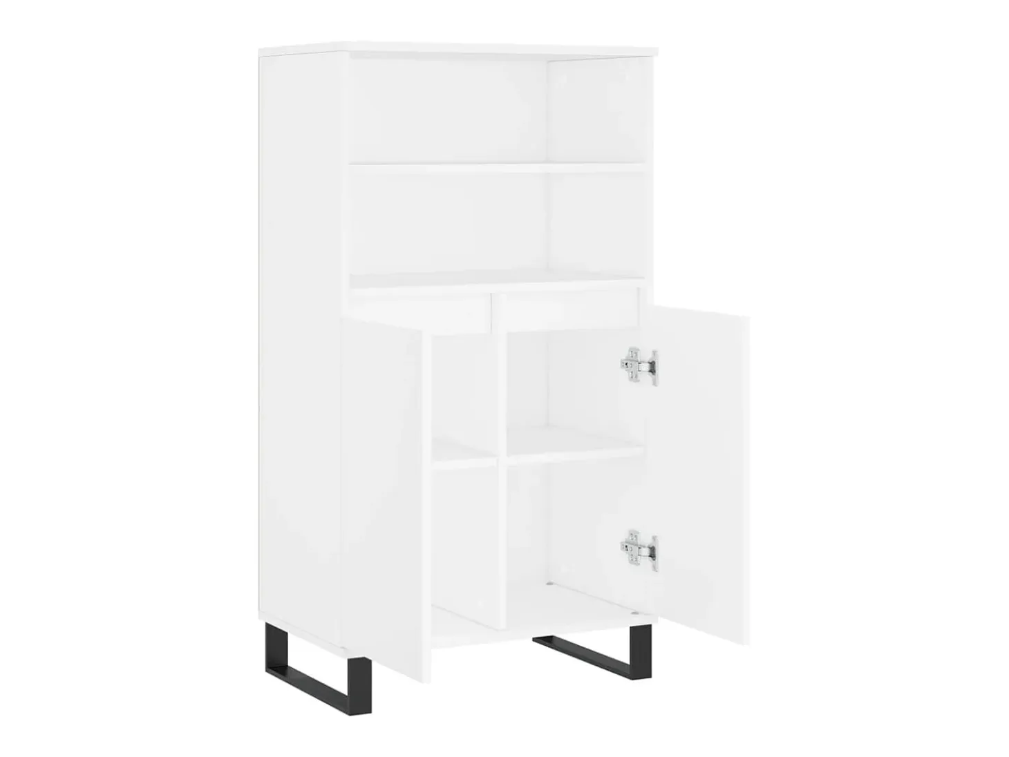 Aparador alto blanco 60x36x110 cm Madera contrachapada