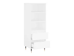 Aparador alto blanco 40x36x110 cm Madera contrachapada