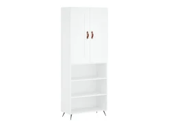 Aparador alto blanco 69,5x34x180 cm Madera contrachapada