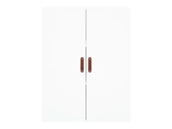 Aparador alto blanco 69,5x34x180 cm Madera contrachapada