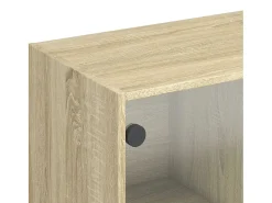 Aparador alto con puertas madera roble Sonoma 68x37x142 cm