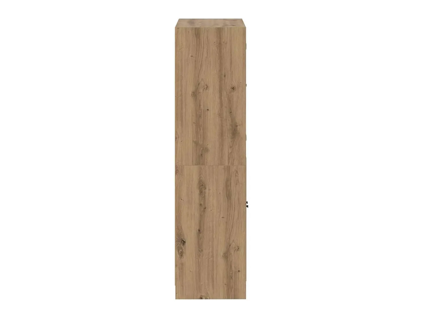 Aparador alto con puertas madera roble artisian 68x37x142 cm