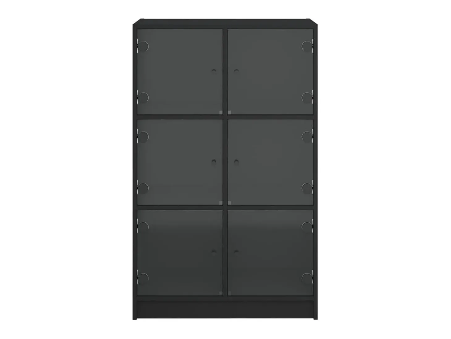 Aparador alto con puertas madera ingeniería negro 68x37x109 cm