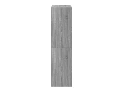 Aparador alto con puertas madera gris Sonoma 68x37x142 cm