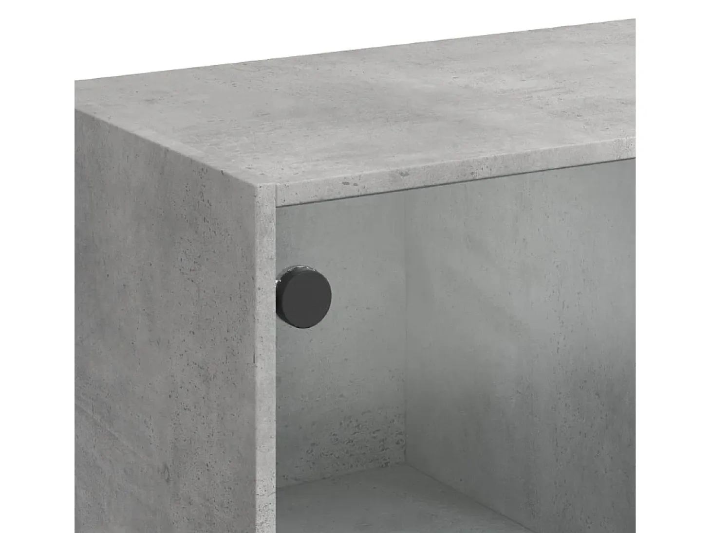 Aparador alto con puertas madera gris hormigón 68x37x142 cm