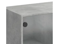 Aparador alto con puertas madera gris hormigón 68x37x109 cm