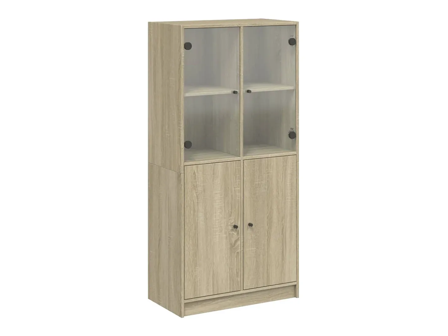 Aparador alto con puertas madera roble Sonoma 68x37x142 cm