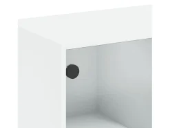 Aparador alto con puertas blanco 68x37x109 cm madera contrachapada
