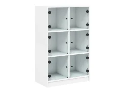 Aparador alto con puertas blanco 68x37x109 cm madera contrachapada