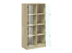 Aparador alto con puertas de roble Sonoma, madera de ingeniería