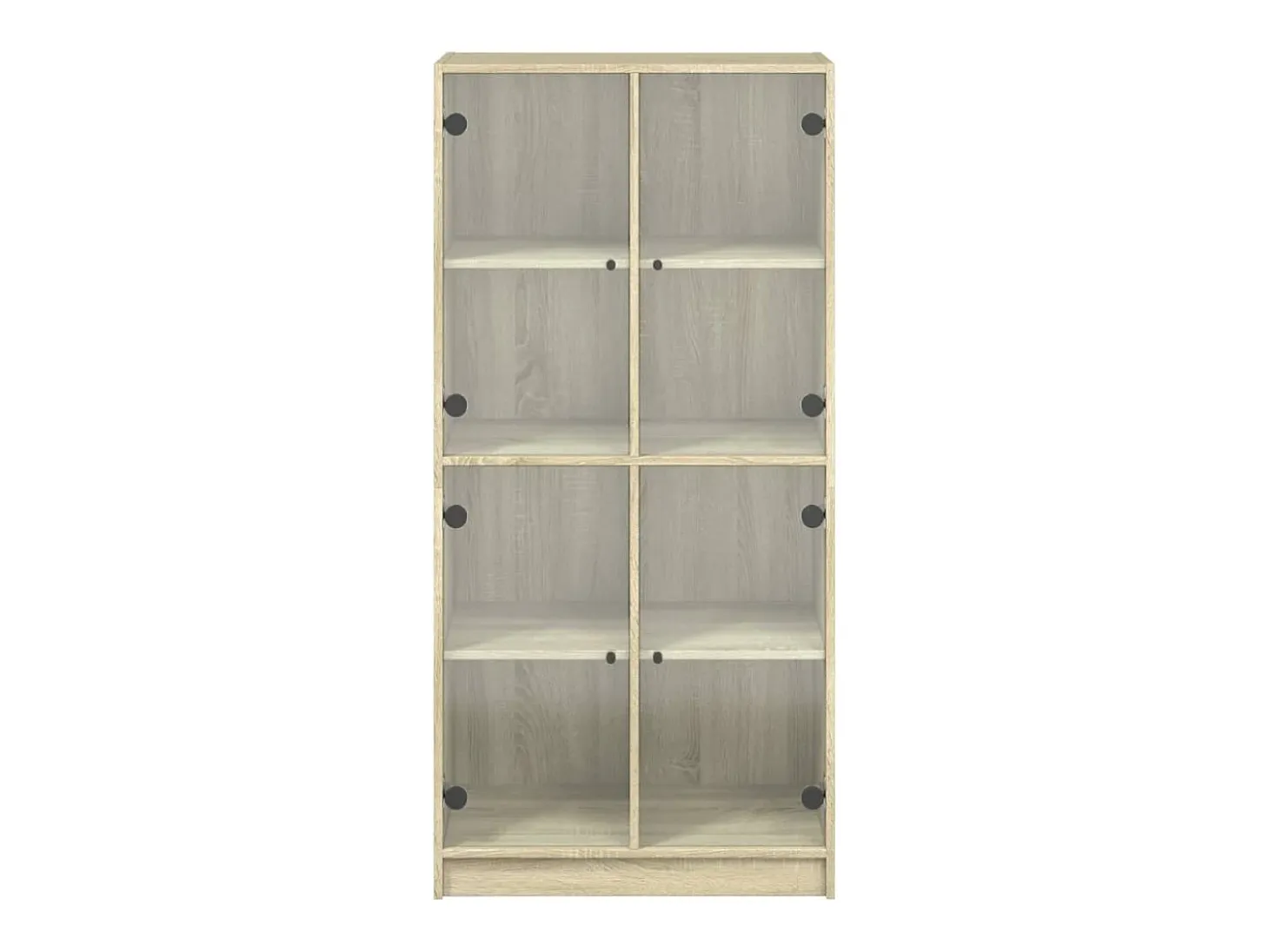 Aparador alto con puertas de roble Sonoma, madera de ingeniería