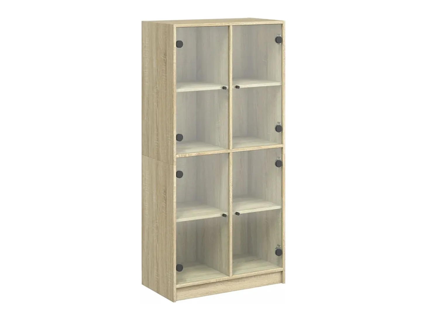 Aparador alto con puertas de roble Sonoma, madera de ingeniería