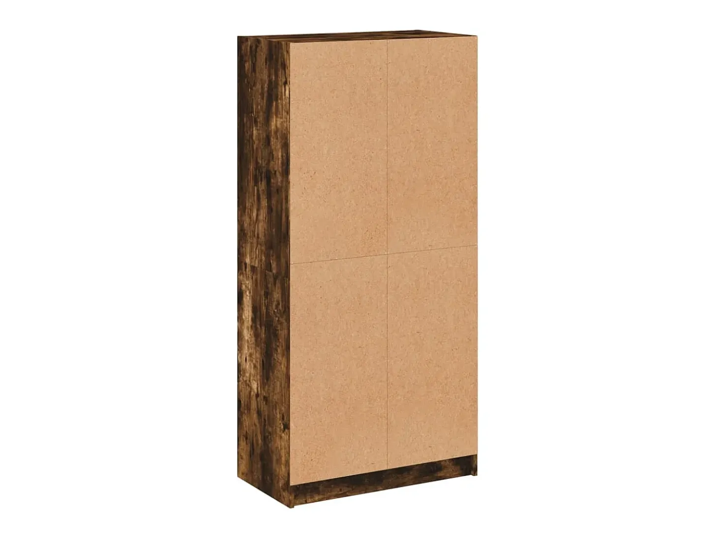 Aparador alto con puertas de roble ahumado 68x37x142 cm madera de ingeniería
