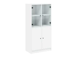 Aparador alto con puertas madera ingeniería blanco 68x37x142 cm ES272269