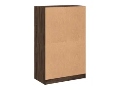 Aparador alto con puertas madera roble marrón 68x37x109 cm