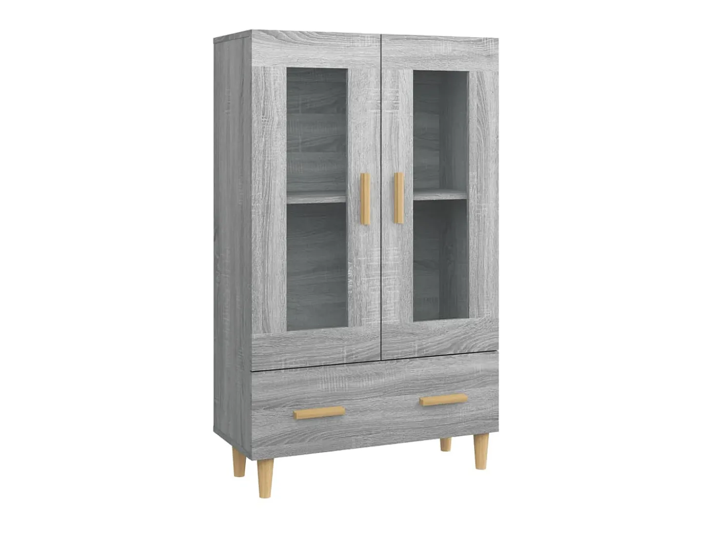 Aparador alto de madera contrachapada gris Sonoma 70x31x115 cm ES25121