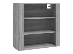 Aparador alto de madera contrachapada gris Sonoma