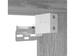 Aparador alto de madera contrachapada gris Sonoma