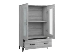 Aparador alto de madera contrachapada gris Sonoma 70x31x115 cm