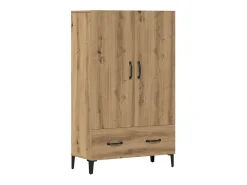 Aparador alto de madera contrachapada artesano roble