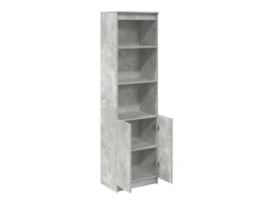 Aparador alto de madera de ingeniería gris hormigón 50x35x180cm
