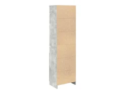 Aparador alto de madera de ingeniería gris hormigón 50x35x180cm